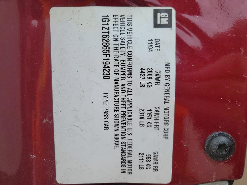Photo 14 from auction – 2005 CHEVROLET MALIBU with VIN 1G1ZT62865F194230
