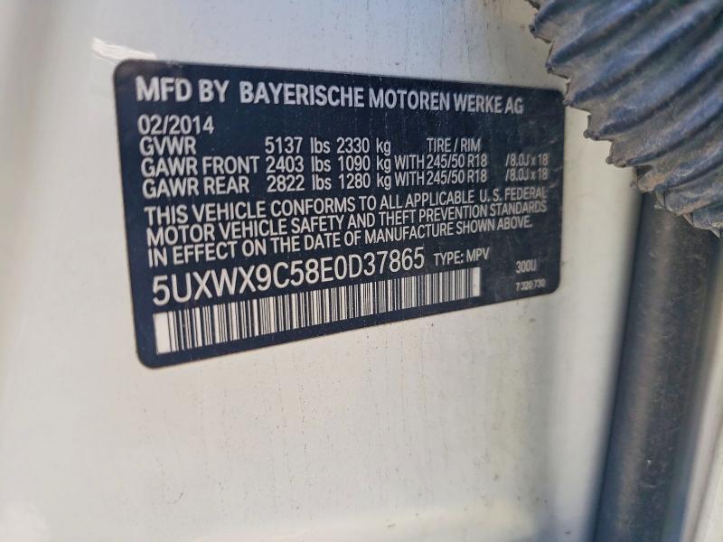 Фото 14 с аукциона – 2014 BMW X3 с VIN 5UXWX9C58E0D37865