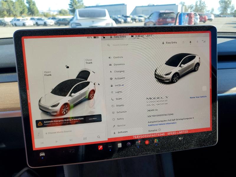 Photo 9 from auction – 2023 TESLA MODEL Y with VIN 7SAYGDEE5PA073340