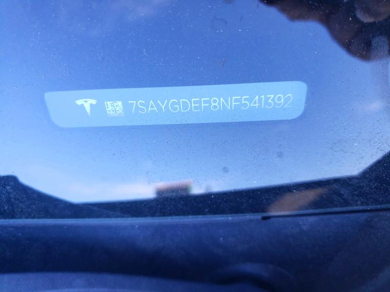 Photo 14 from auction – 2022 TESLA MODEL Y with VIN 7SAYGDEF8NF541392