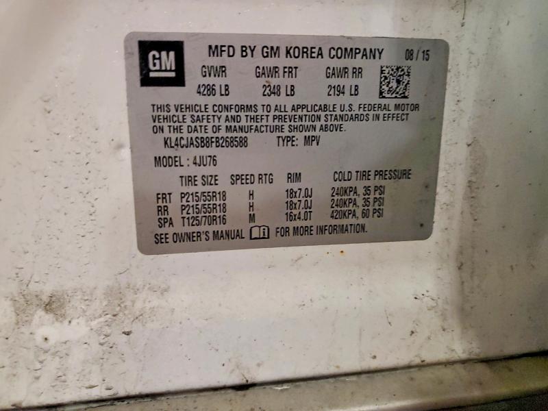 Photo 14 from auction – 2015 BUICK ENCORE with VIN KL4CJASB8FB268588