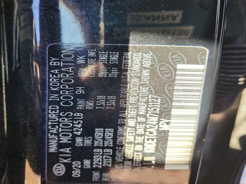 Photo 14 from auction – 2021 KIA SELTOS SX with VIN KNDETCA24M7151127