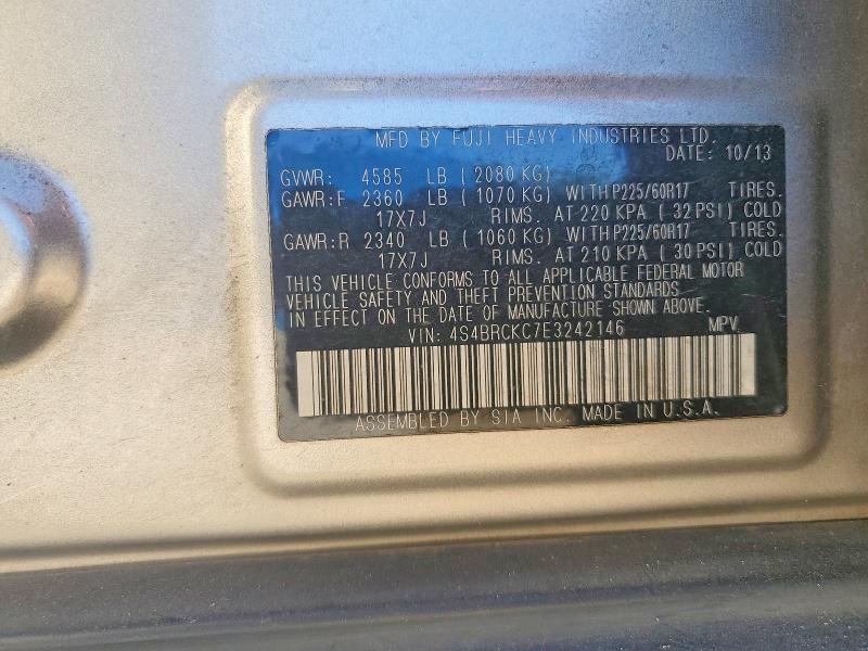 Photo 14 from auction – 2014 SUBARU OUTBACK 2. with VIN 4S4BRCKC7E3242146