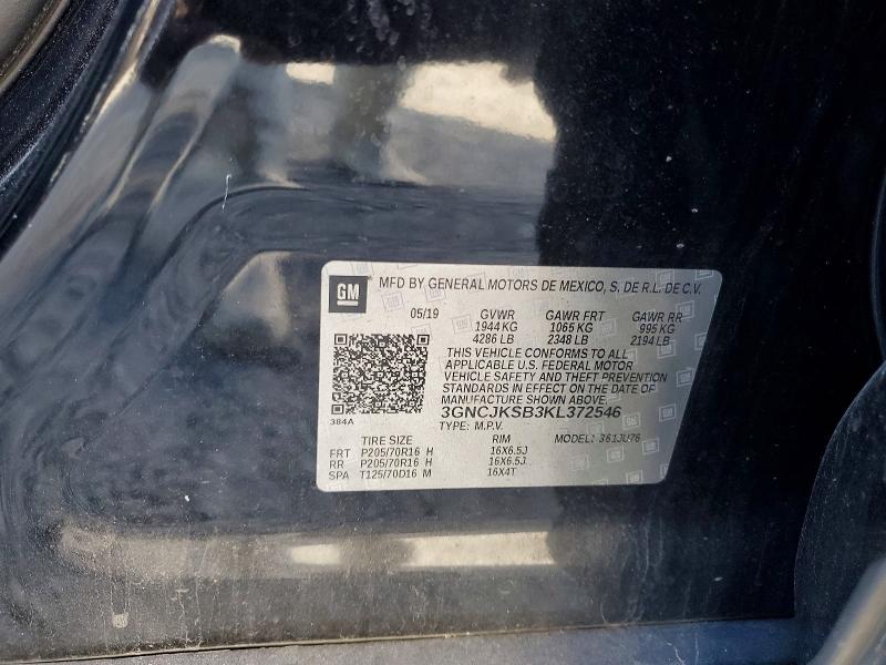 Photo 14 from auction – 2019 CHEVROLET TRAX LS with VIN 3GNCJKSB3KL372546