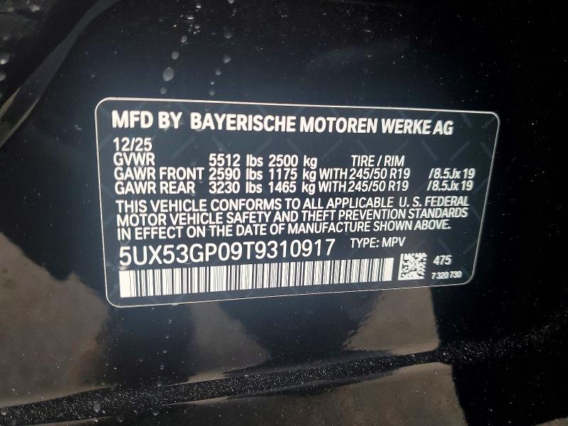 Photo 14 from auction – 2026 BMW X3 with VIN 5UX53GP09T9310917