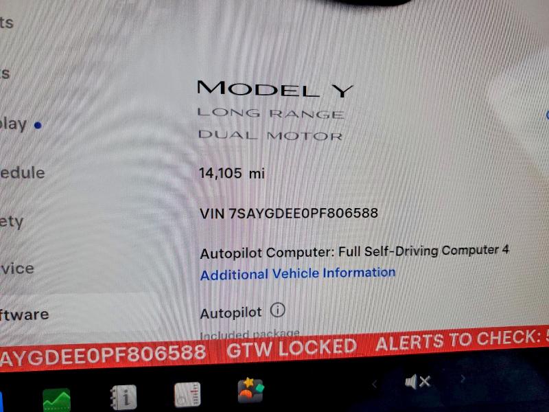 Фото 9 с аукциона – 2023 TESLA MODEL Y с VIN 7SAYGDEE0PF806588