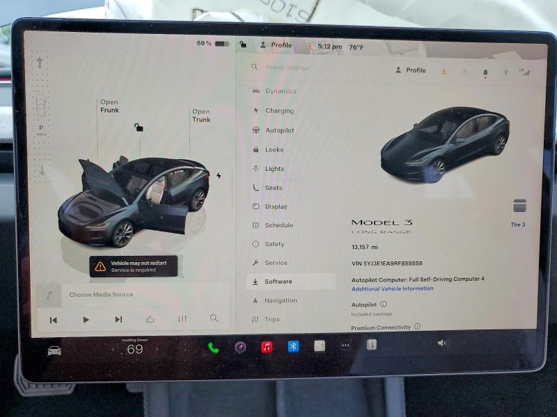 Photo 9 from auction – 2024 TESLA MODEL 3 with VIN 5YJ3E1EA9RF859558
