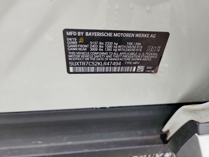Photo 14 from auction – 2019 BMW X3 with VIN 5UXTR7C52KLR47494