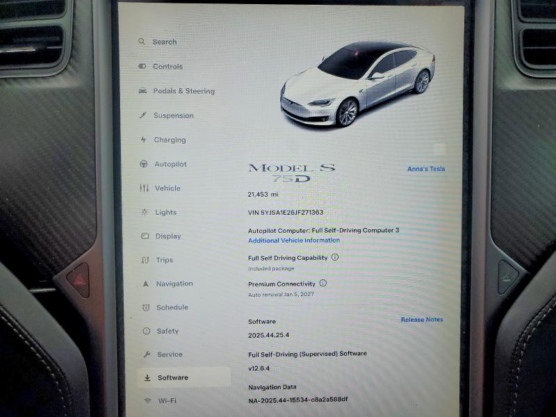 Photo 9 from auction – 2018 TESLA MODEL S with VIN 5YJSA1E26JF271363