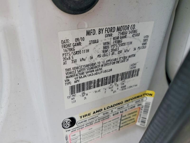 Foto 14 de la subasta – 2011 FORD EXPEDITION con VIN 1FMJK1K53BEF05528