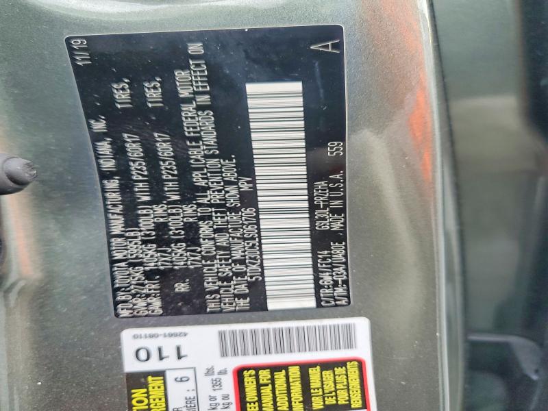 Photo 14 from auction – 2020 TOYOTA SIENNA with VIN 5TDKZ3DC5LS061706