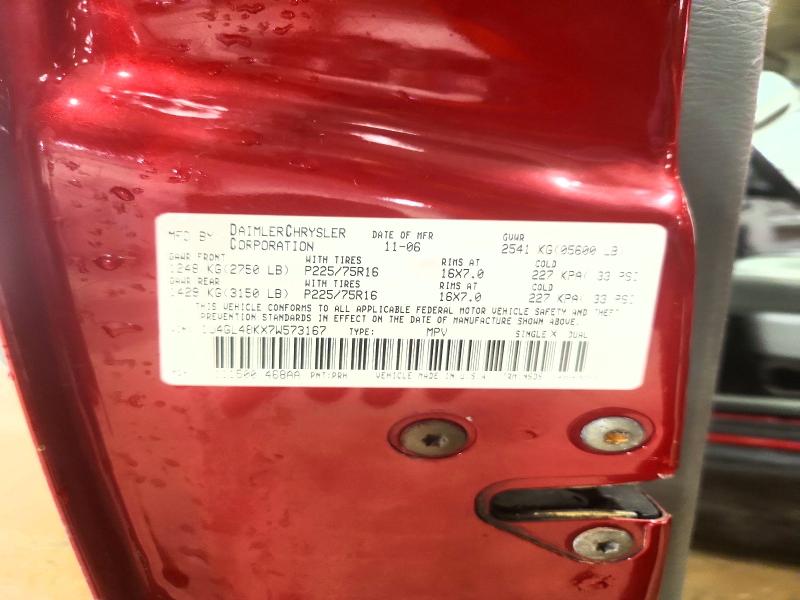 Photo 14 from auction – 2007 JEEP LIBERTY SP with VIN 1J4GL48KX7W573167