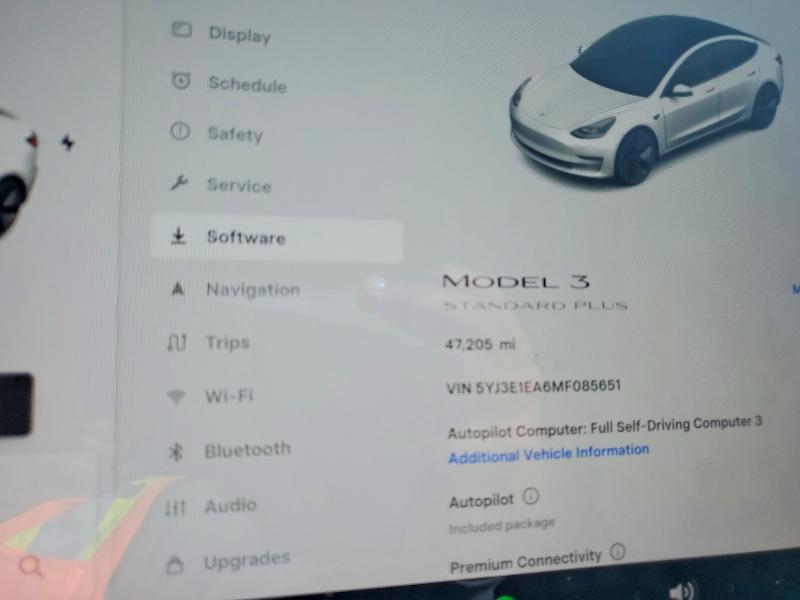 Photo 9 from auction – 2021 TESLA MODEL 3 with VIN 5YJ3E1EA6MF085651