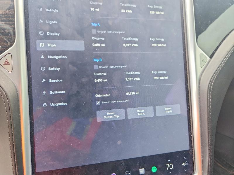 Photo 9 from auction – 2016 TESLA MODEL S with VIN 5YJSA1E22GF159183