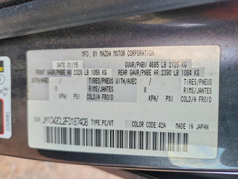 Photo 14 from auction – 2015 MAZDA 5 TOURING with VIN JM1CW2CL2F0187408