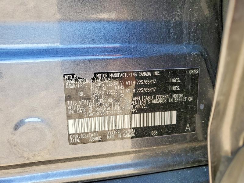Photo 14 from auction – 2023 TOYOTA RAV4 XLE with VIN 2T3W1RFV8PC244159
