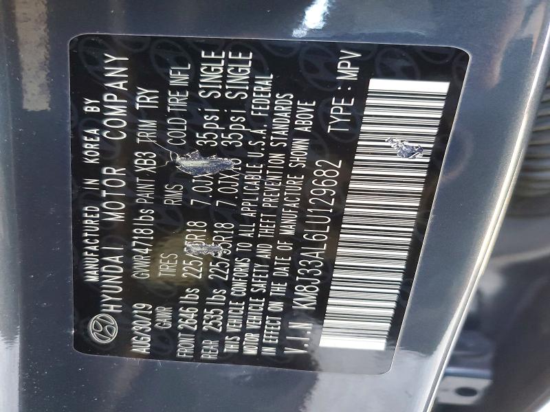 Photo 14 from auction – 2020 HYUNDAI TUCSON LIM with VIN KM8J33AL6LU129682