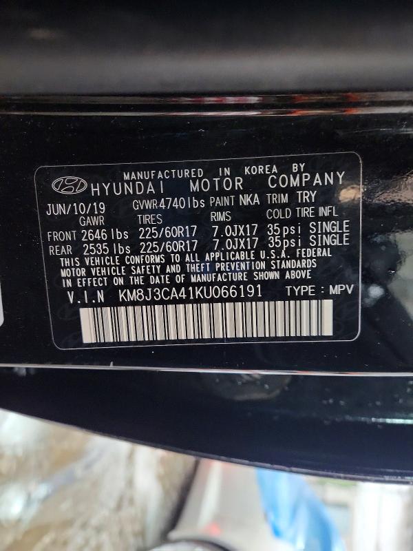 Photo 14 from auction – 2019 HYUNDAI TUCSON LIM with VIN KM8J3CA41KU066191