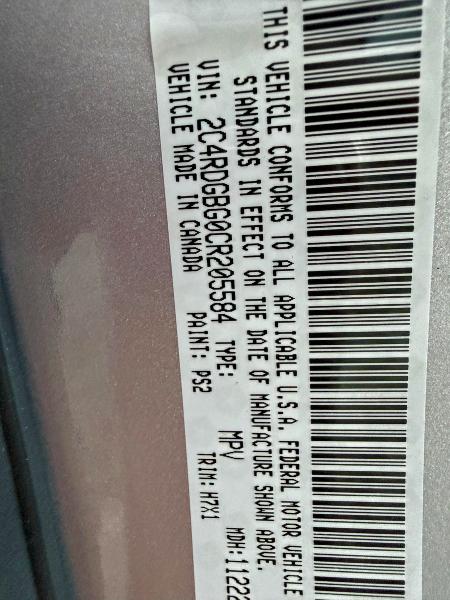 Photo 10 from auction – 2012 DODGE GRAND CARA with VIN 2C4RDGBG0CR205584
