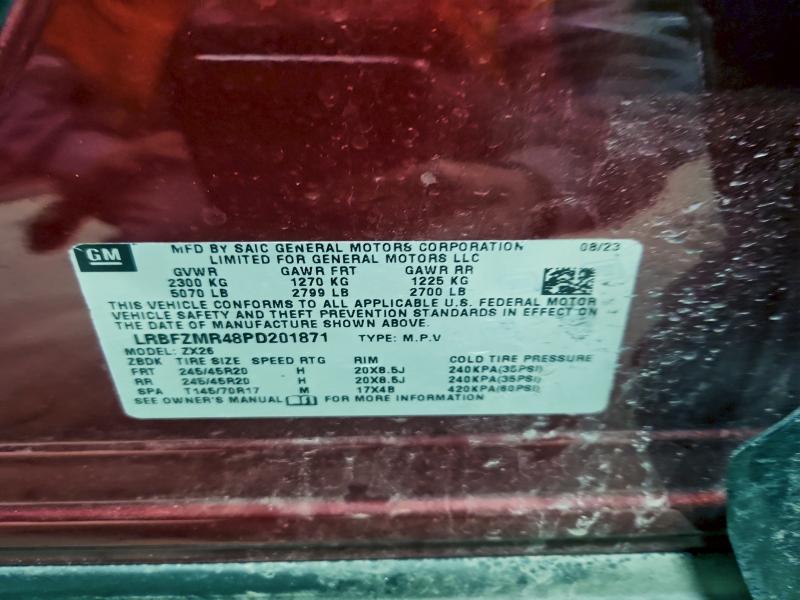 Photo 14 from auction – 2023 BUICK ENVISION P with VIN LRBFZMR48PD201871
