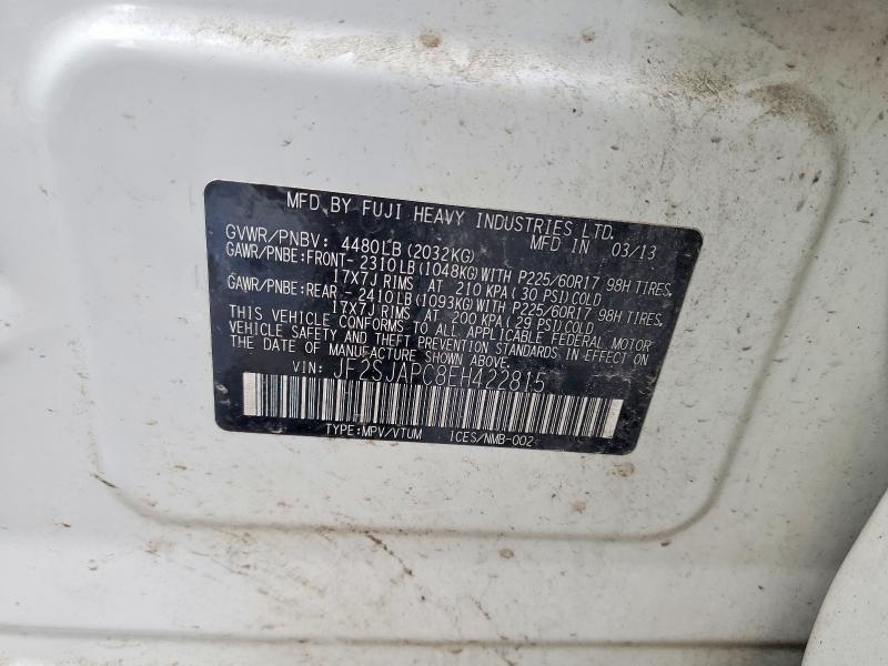 Photo 14 from auction – 2014 SUBARU FORESTER 2 with VIN JF2SJAPC8EH422815