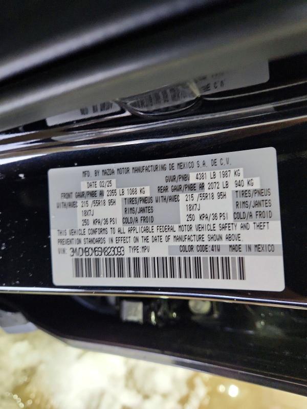 Photo 14 from auction – 2025 MAZDA CX-30 with VIN 3MVDMBCM6SM823093