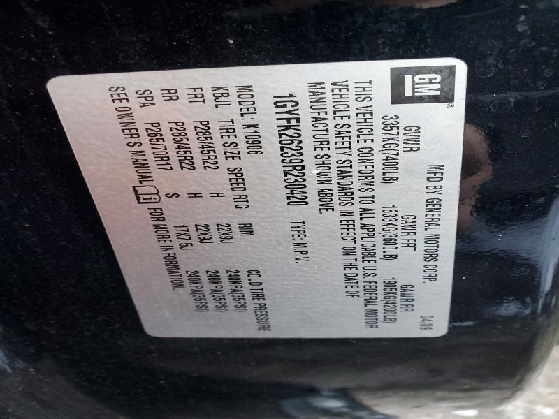 Photo 14 from auction – 2009 CADILLAC ESCALADE E with VIN 1GYFK26239R230420