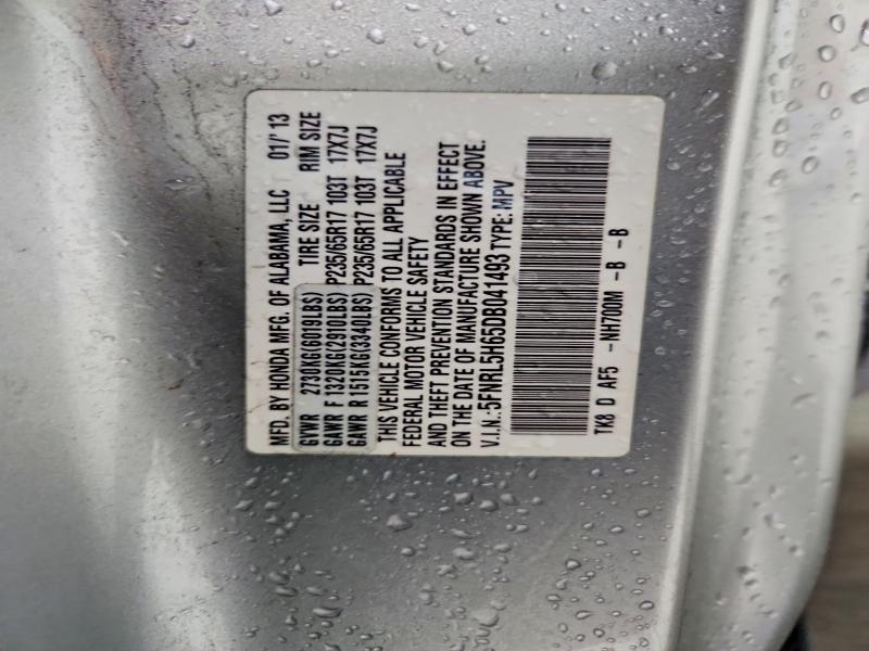 Photo 14 from auction – 2013 HONDA ODYSSEY EX with VIN 5FNRL5H65DB041493
