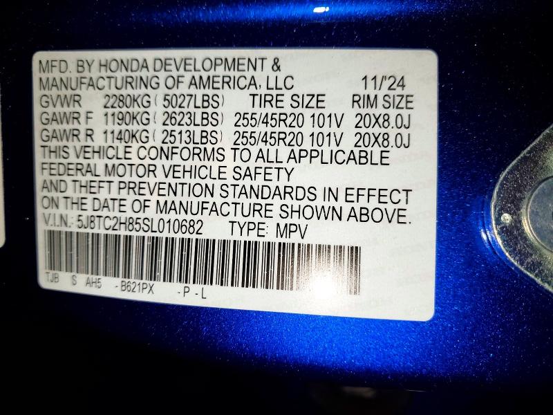Photo 14 from auction – 2025 ACURA RDX A-SPEC with VIN 5J8TC2H85SL010682