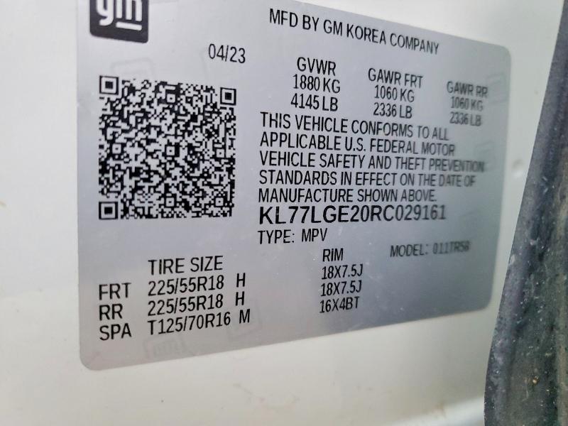 Photo 14 from auction – 2024 CHEVROLET TRAX with VIN KL77LGE20RC029161