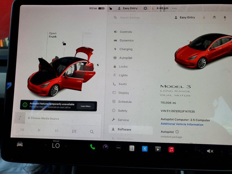 Photo 9 from auction – 2018 TESLA MODEL 3 with VIN 5YJ3E1EB2JF147535