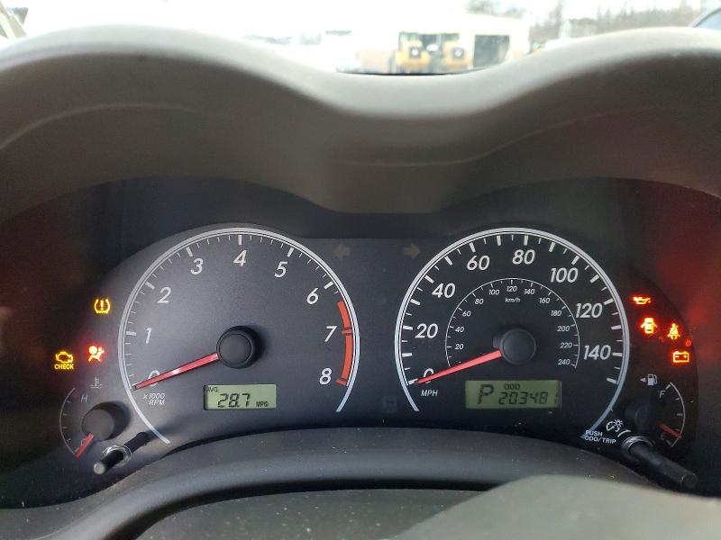 Photo 9 from auction – 2009 TOYOTA COROLLA BA with VIN 2T1BU40E49C083242
