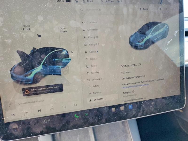 Photo 9 from auction – 2022 TESLA MODEL 3 with VIN 5YJ3E1EA7NF359828