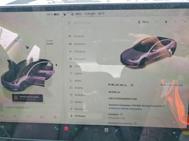 Photo 9 from auction – 2023 TESLA MODEL 3 with VIN 5YJ3E1EA9PF677128
