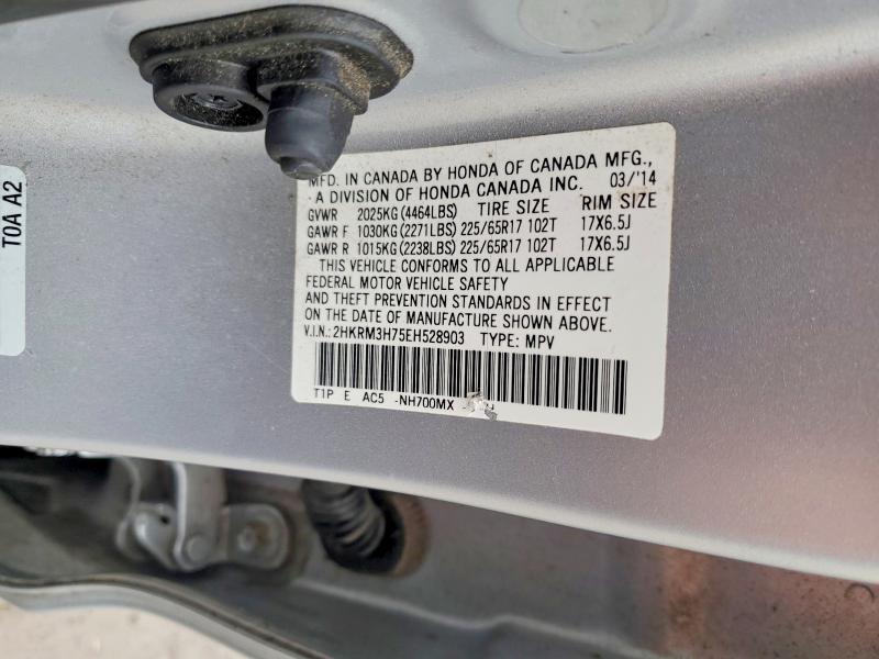 Photo 14 from auction – 2014 HONDA CR-V EXL with VIN 2HKRM3H75EH528903