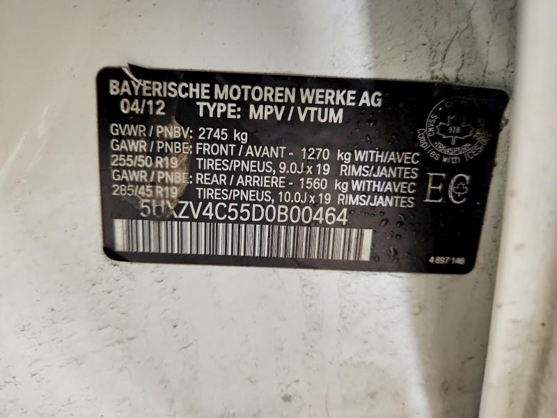 Photo 14 from auction – 2013 BMW X5 XDRIVE3 with VIN 5UXZV4C55D0B00464