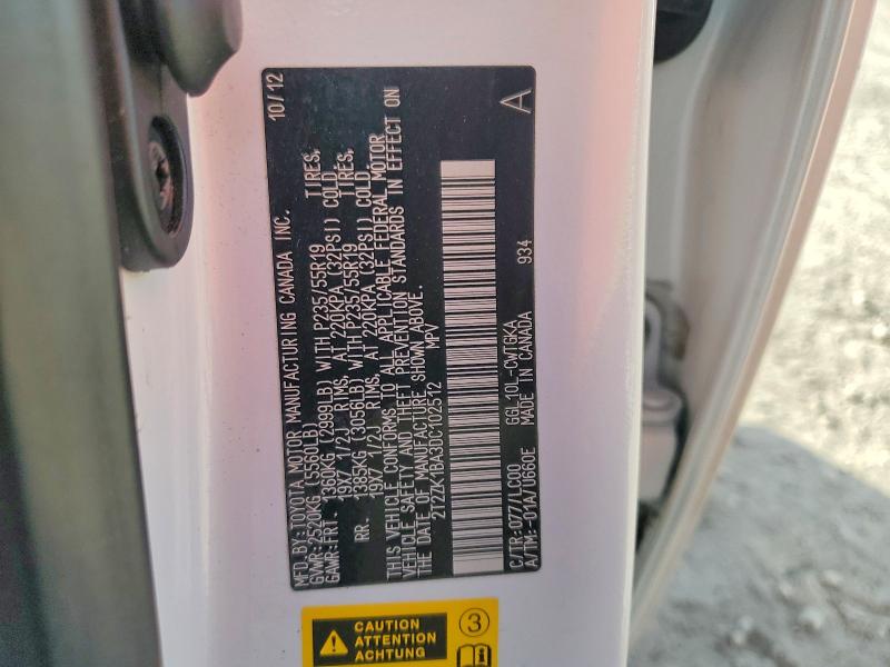 Zdjęcie 14 z aukcji – 2013 LEXUS RX 350 z VIN 2T2ZK1BA3DC102512
