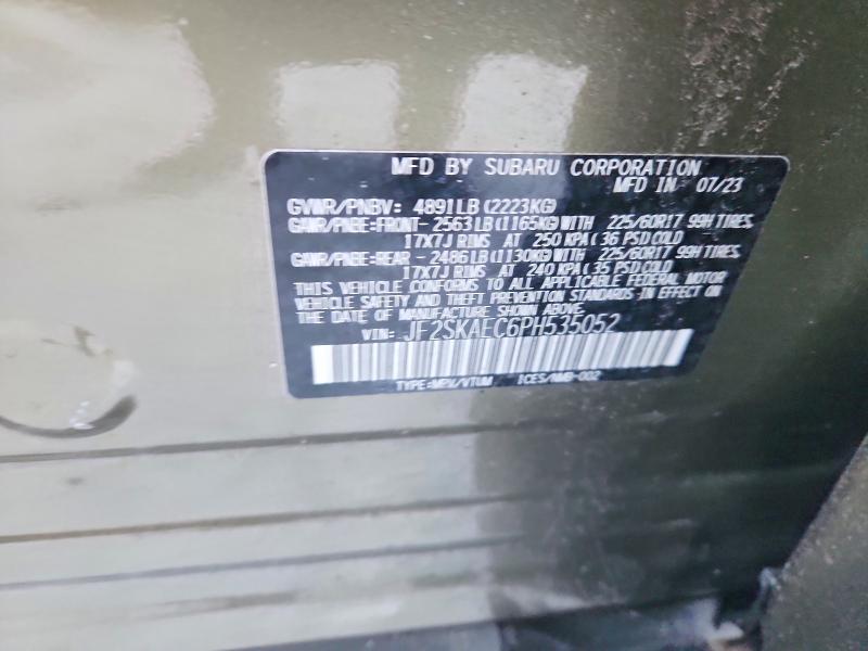 Photo 14 from auction – 2023 SUBARU FORESTER P with VIN JF2SKAEC6PH535052