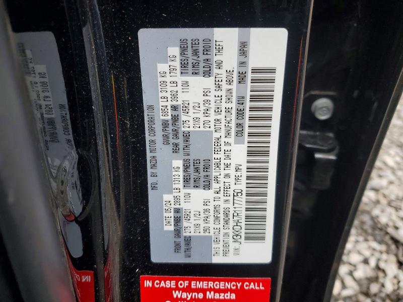 Photo 14 from auction – 2024 MAZDA CX-90 PREM with VIN JM3KKDHA7R1177750