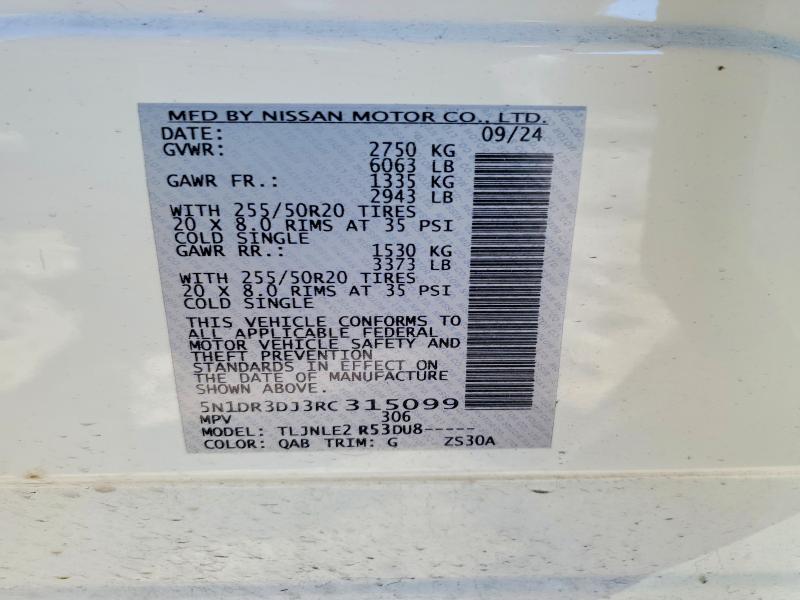 Photo 14 from auction – 2024 NISSAN PATHFINDER with VIN 5N1DR3DJ3RC315099