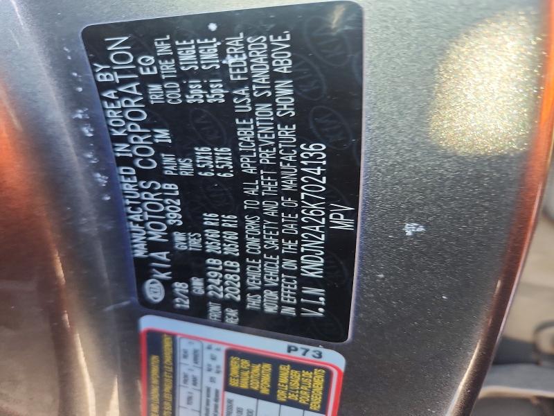 Photo 14 from auction – 2019 KIA SOUL with VIN KNDJN2A26K7024136
