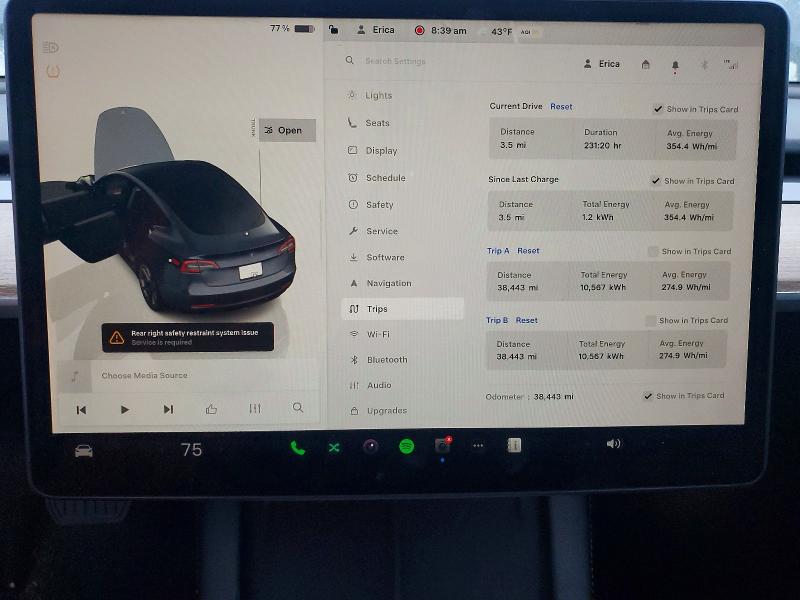 Photo 9 from auction – 2022 TESLA MODEL 3 with VIN 5YJ3E1EB4NF258724