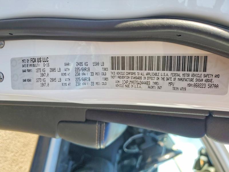 Photo 14 from auction – 2016 JEEP CHEROKEE S with VIN 1C4PJMAS7GW344483