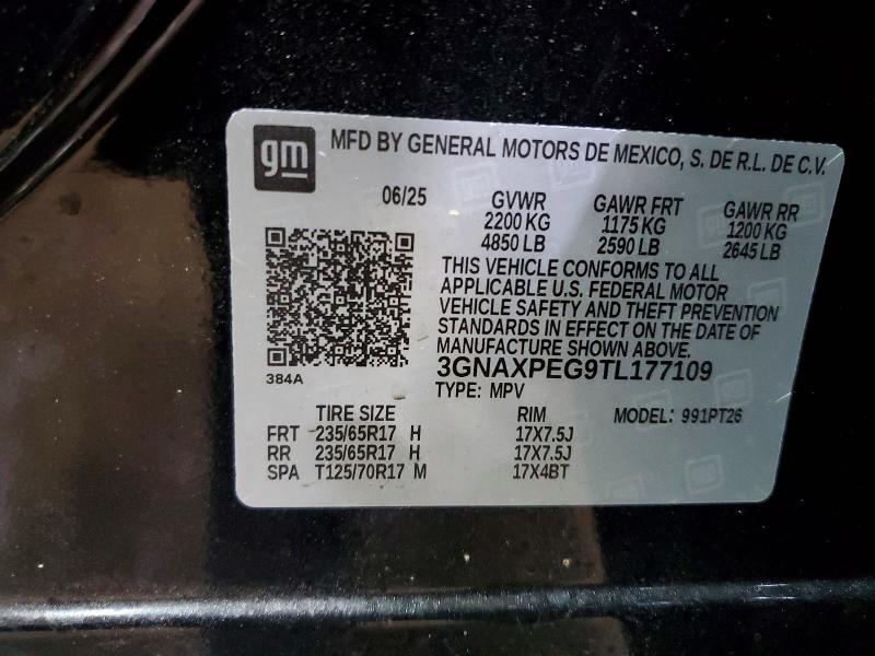 Photo 14 from auction – 2026 CHEVROLET EQUINOX LT with VIN 3GNAXPEG9TL177109