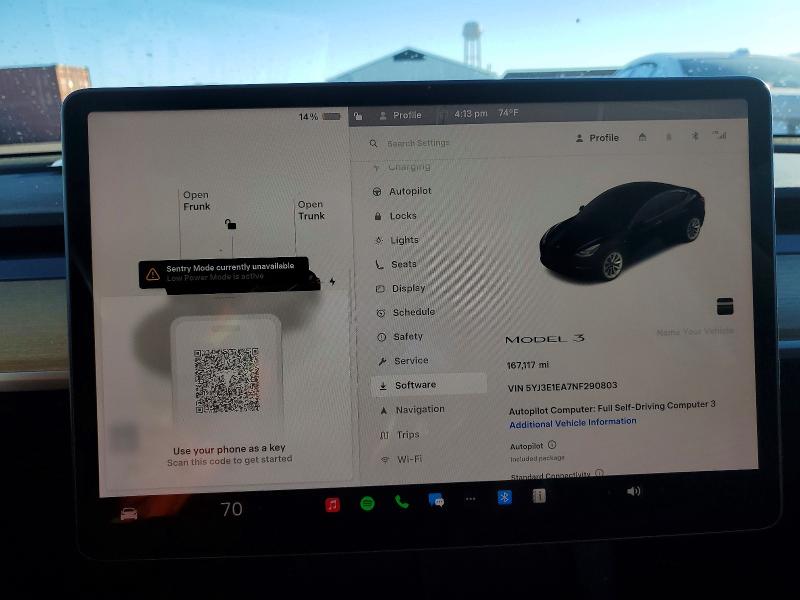 Photo 9 from auction – 2022 TESLA MODEL 3 with VIN 5YJ3E1EA7NF290803