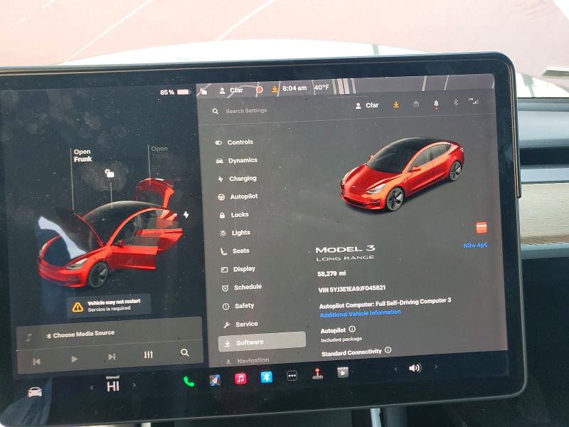 Photo 9 from auction – 2018 TESLA MODEL 3 with VIN 5YJ3E1EA9JF045821