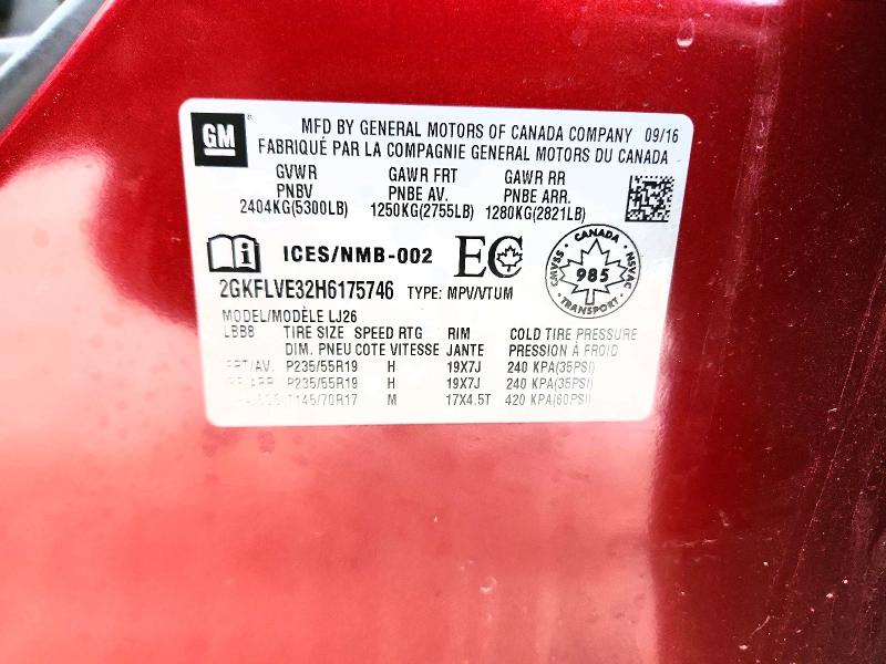 Photo 14 from auction – 2017 GMC TERRAIN DE with VIN 2GKFLVE32H6175746