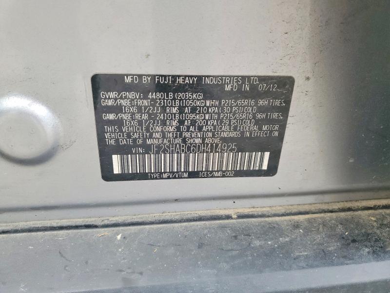 Photo 14 from auction – 2013 SUBARU FORESTER 2 with VIN JF2SHABC6DH414925