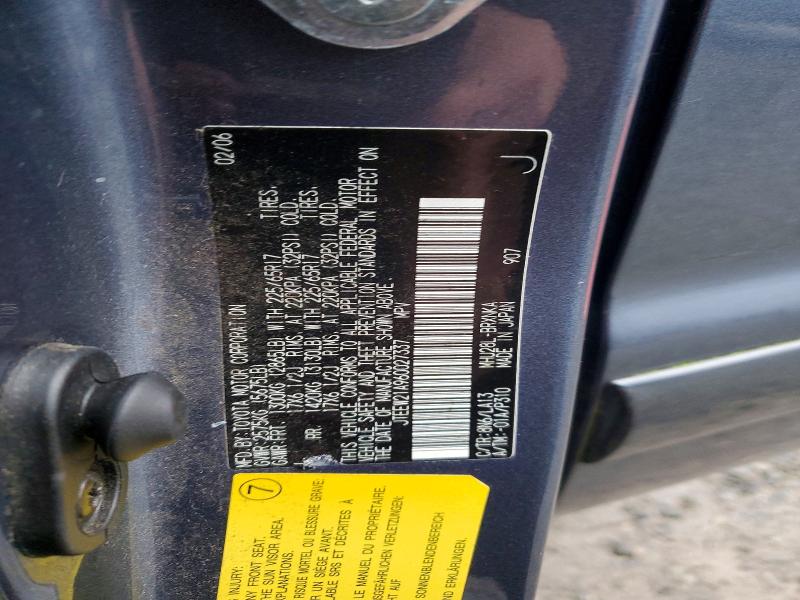 Photo 14 from auction – 2006 TOYOTA HIGHLANDER with VIN JTEEW21A960027337