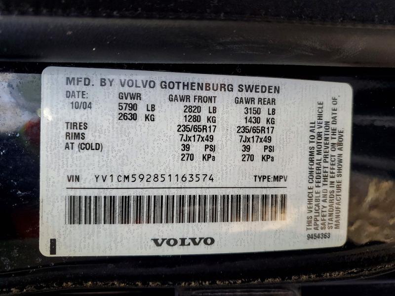 Photo 14 from auction – 2005 VOLVO XC90 with VIN YV1CM592851163574
